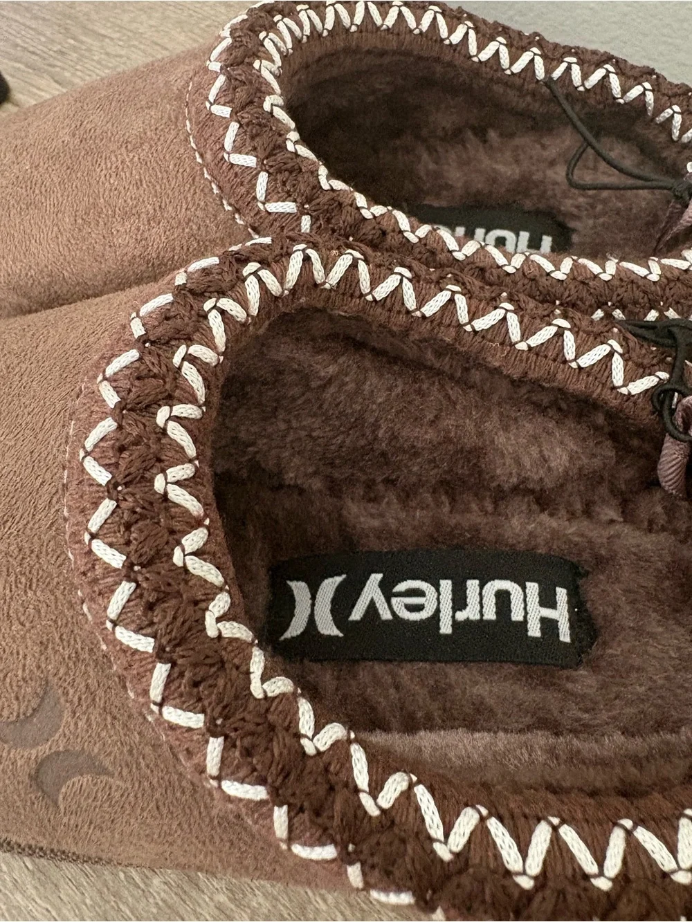 Hurley Brown Suede Slip-On Mule Slippers Size 11 - New